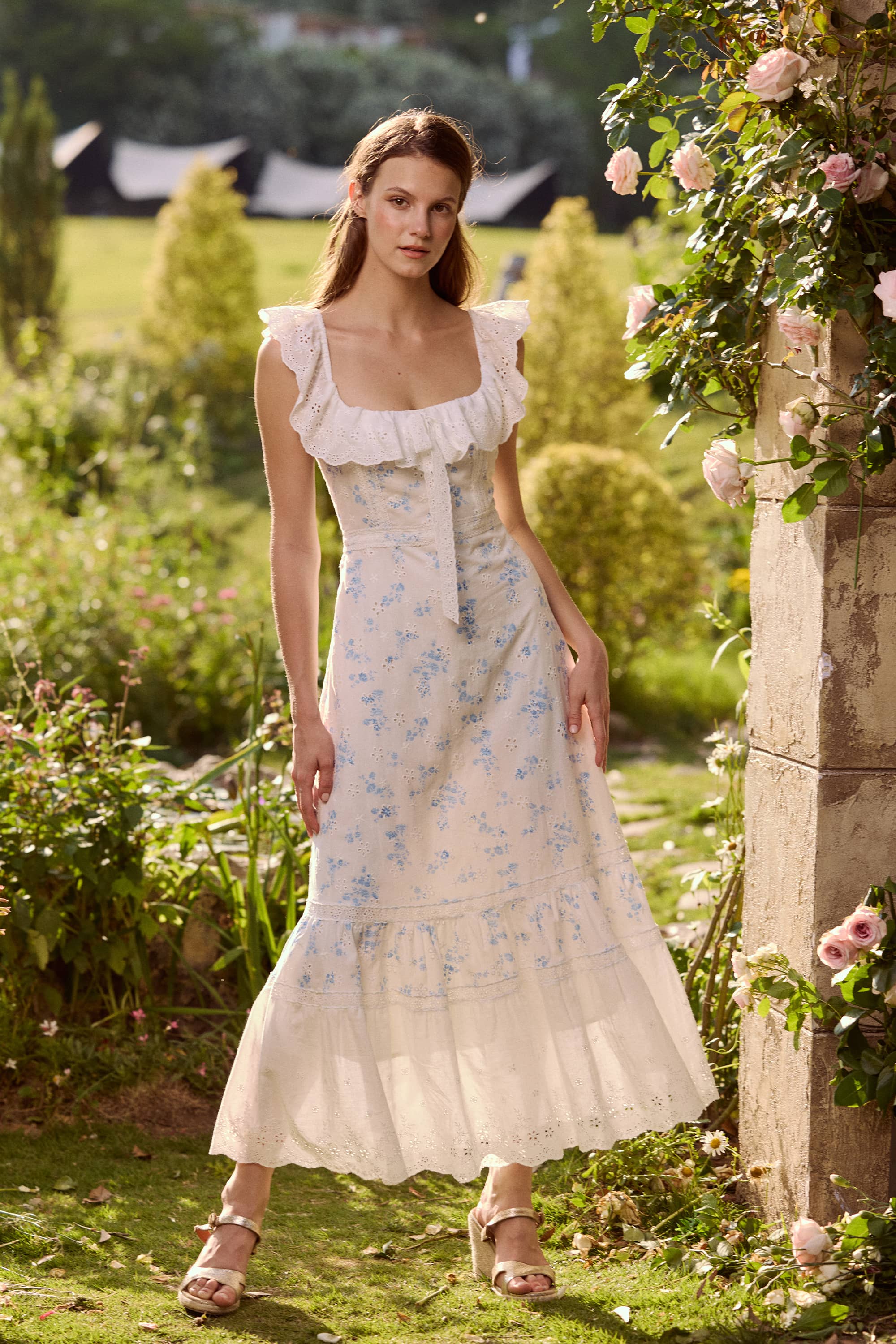 Clara Cotton Floral Maxi Dress