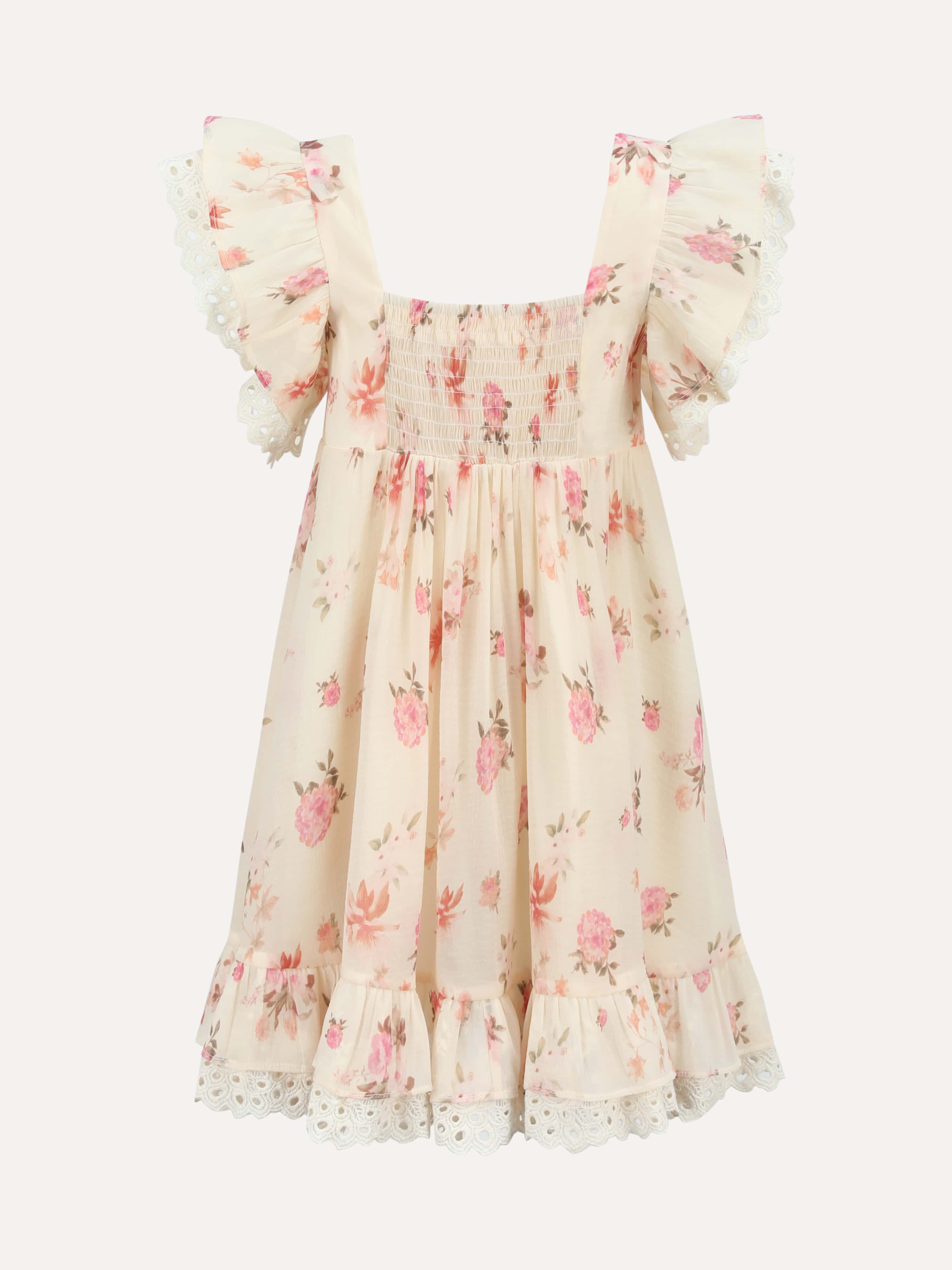 Esther Floral Printed Lace-Sleeve For Mini